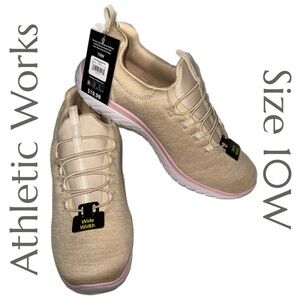 Athletic Works - Women’s Bungee Slip On Sneakers - Size 10 Wide Width - NWT